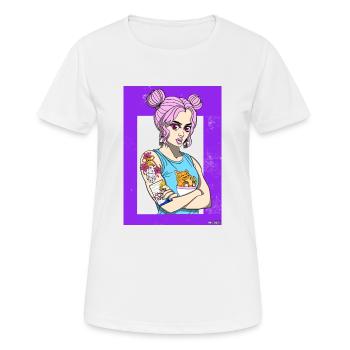 Otaku girl - Frauen T-Shirt atmungsaktiv - Weiß - Vorne - AI Model Female 172 dark (172cm)