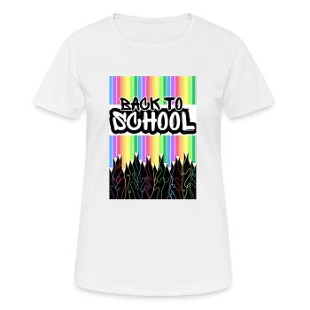 Back to school - Women's Breathable T-Shirt - white - Front - AI Model Female 172 dark (172cm)