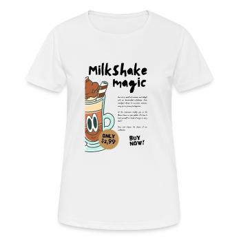 Milkshake magique - T-shirt respirant Femme - blanc - Devant - AI Model Female 172 dark (172cm)