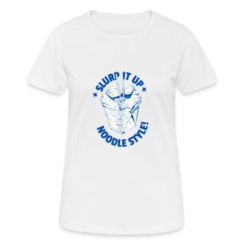Sirotez vos nouilles - T-shirt respirant Femme - blanc - Devant - AI Model Female 172 dark (172cm)