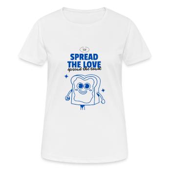 Spread the Toast - Frauen T-Shirt atmungsaktiv - Weiß - Vorne - AI Model Female 172 dark (172cm)