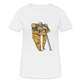 le chevalier - T-shirt respirant Femme - blanc - Devant - AI Model Female 172 dark (172cm)