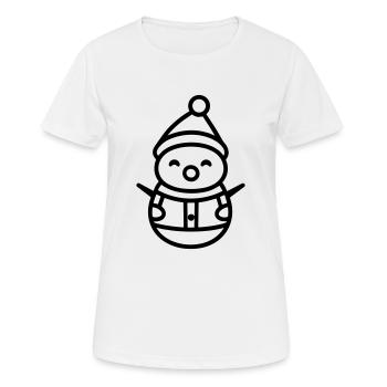 Snowman - Women's Breathable T-Shirt - white - Front - AI Model Female 172 dark (172cm)