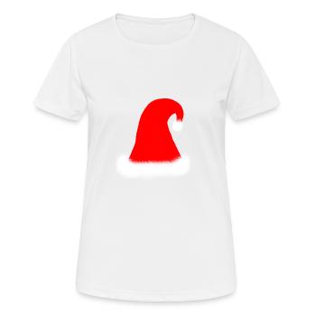Klassische Weihnachtsmütze - Frauen T-Shirt atmungsaktiv - Weiß - Vorne - AI Model Female 172 dark (172cm)
