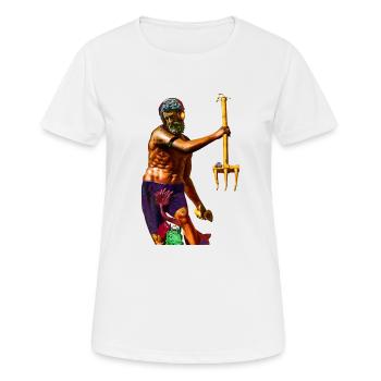Neptun von Danzig - Frauen T-Shirt atmungsaktiv - Weiß - Vorne - AI Model Female 172 dark (172cm)