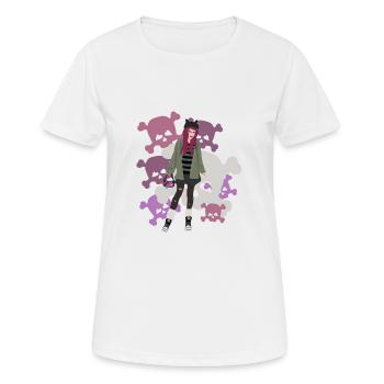 Emo Mädchen - Frauen T-Shirt atmungsaktiv - Weiß - Vorne - AI Model Female 172 dark (172cm)