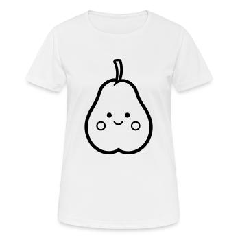 poire - T-shirt respirant Femme - blanc - Devant - AI Model Female 172 dark (172cm)