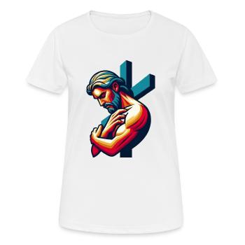 Christian man - Women's Breathable T-Shirt - white - Front - AI Model Female 172 dark (172cm)