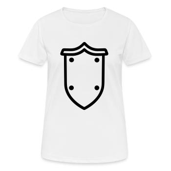 Schild - Frauen T-Shirt atmungsaktiv - Weiß - Vorne - AI Model Female 172 dark (172cm)