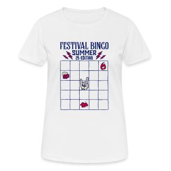 Festival Bingo Été '25 - T-shirt respirant Femme - blanc - Devant - AI Model Female 172 dark (172cm)