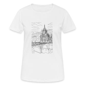Église de Lajas - T-shirt respirant Femme - blanc - Devant - AI Model Female 172 dark (172cm)