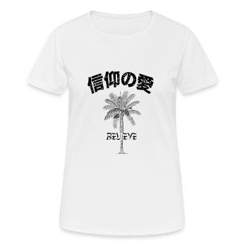 love of faith - Frauen T-Shirt atmungsaktiv - Weiß - Vorne - AI Model Female 172 dark (172cm)