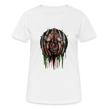 fat Monster - Women's Breathable T-Shirt - white - Front - AI Model Female 172 dark (172cm)