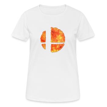 Smash Ball bros - Frauen T-Shirt atmungsaktiv - Weiß - Vorne - AI Model Female 172 dark (172cm)