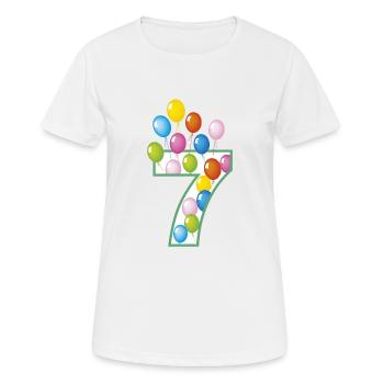 chemise 7 septième anniversaire - T-shirt respirant Femme - blanc - Devant - AI Model Female 172 dark (172cm)