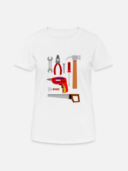 Werkzeugset für den perfekten Heimwerker - Frauen T-Shirt atmungsaktiv - Weiß
