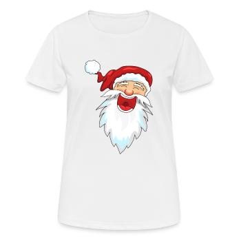 Père Noël Père Noël - T-shirt respirant Femme - blanc - Devant - AI Model Female 172 dark (172cm)