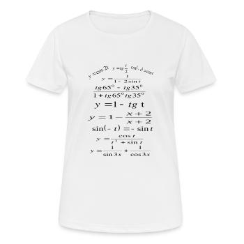 Mathe - Frauen T-Shirt atmungsaktiv - Weiß - Vorne - AI Model Female 172 dark (172cm)