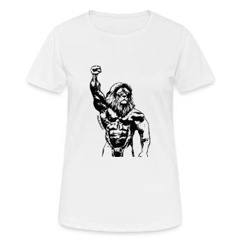 Spasmes musculaires - T-shirt respirant Femme - blanc - Devant - AI Model Female 172 dark (172cm)