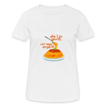 Upsetti Spaghetti - T-shirt respirant Femme - blanc - Devant - AI Model Female 172 dark (172cm)