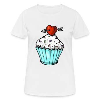 cupcake - Frauen T-Shirt atmungsaktiv - Weiß - Vorne - AI Model Female 172 dark (172cm)