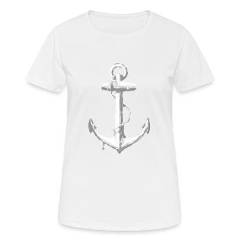 Anchor Anchor Maritime Gift Icon - Women's Breathable T-Shirt - white - Front - AI Model Female 172 dark (172cm)