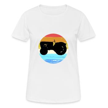 Motif de tracteur cadeau pour les enfants et l’agriculteur - T-shirt respirant Femme - blanc - Devant - AI Model Female 172 dark (172cm)
