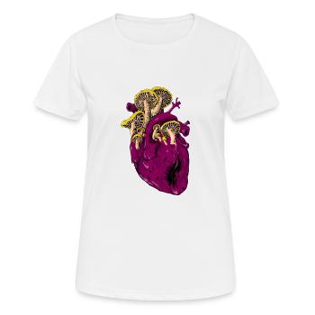 Heart full of mushrooms - Women's Breathable T-Shirt - white - Front - AI Model Female 172 dark (172cm)