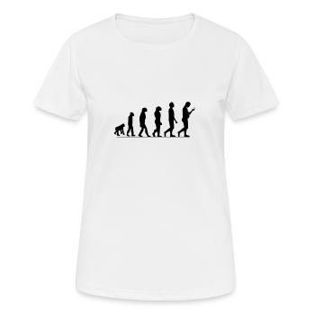 smartphone évolution drôle - T-shirt respirant Femme - blanc - Devant - AI Model Female 172 dark (172cm)