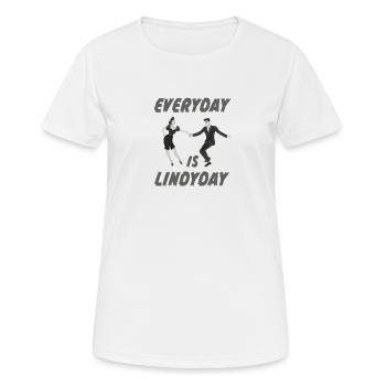 Lindy Hop Dance Geschenk - Frauen T-Shirt atmungsaktiv - Weiß - Vorne - AI Model Female 172 dark (172cm)