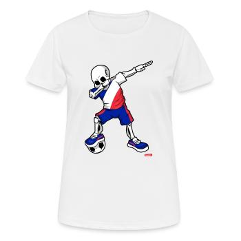 Football Dab Skelett France HARIZ Football Dab - T-shirt respirant Femme - blanc - Devant - AI Model Female 172 dark (172cm)