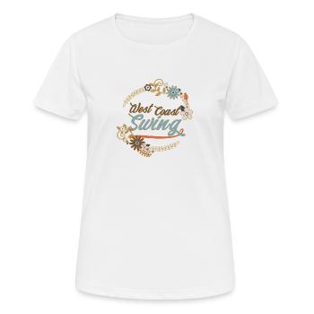 WCS Dance West Coast Swing Dance Gift - Women's Breathable T-Shirt - white - Front - AI Model Female 172 dark (172cm)