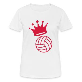 Volleyball - Volley Ball - Volley-Ball - Sport - Frauen T-Shirt atmungsaktiv - Weiß - Vorne - AI Model Female 172 dark (172cm)