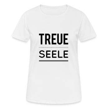 Treue Seele - Frauen T-Shirt atmungsaktiv - Weiß - Vorne - AI Model Female 172 dark (172cm)