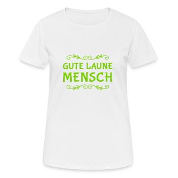 Mensch der guten Laune - Frauen T-Shirt atmungsaktiv - Weiß - Vorne - AI Model Female 172 dark (172cm)