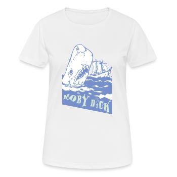 Moby Dick - T-shirt respirant Femme - blanc - Devant - AI Model Female 172 dark (172cm)