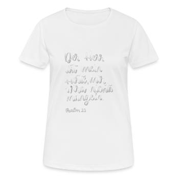 Der Herr ist Mein Hirte Psalm 23 jesus bibel - Frauen T-Shirt atmungsaktiv - Weiß - Vorne - AI Model Female 172 dark (172cm)