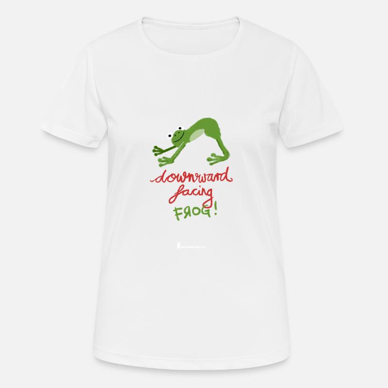 Downward facing frog - Women's Breathable T-Shirt - white