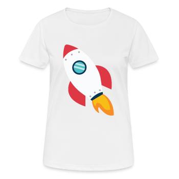 rocket - Women's Breathable T-Shirt - white - Front - AI Model Female 172 dark (172cm)