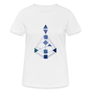 Human Design Chart Universe 1 - Frauen T-Shirt atmungsaktiv - Weiß - Vorne - AI Model Female 172 dark (172cm)