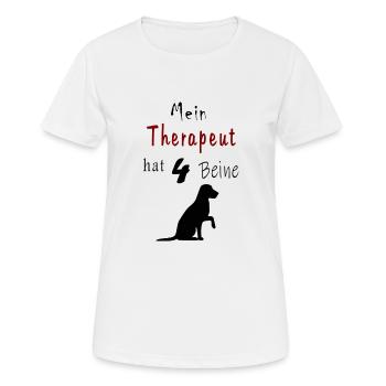 Therapeut Hund - Frauen T-Shirt atmungsaktiv - Weiß - Vorne - AI Model Female 172 dark (172cm)