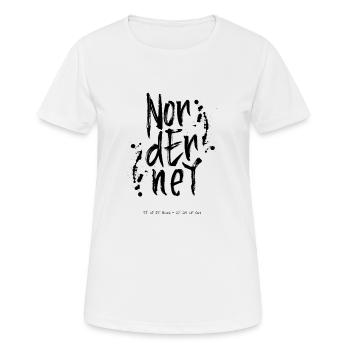 Norderney typography - Women's Breathable T-Shirt - white - Front - AI Model Female 172 dark (172cm)