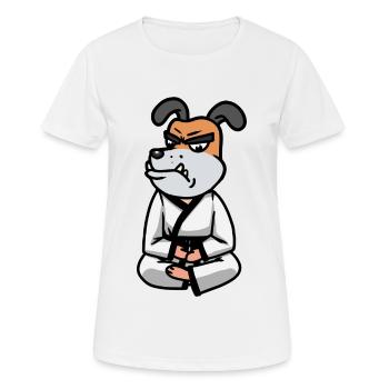Karaté Chien de Combat Judo Chien Combattant Arts Martiaux - T-shirt respirant Femme - blanc - Devant - AI Model Female 172 dark (172cm)
