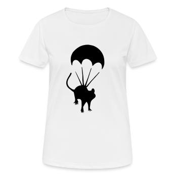Parachute Maus Street Art Silhouette - T-shirt respirant Femme - blanc - Devant - AI Model Female 172 dark (172cm)