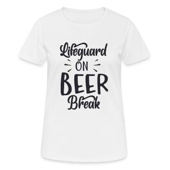 Rettungsschwimmer auf Bierpause - Frauen T-Shirt atmungsaktiv - Weiß - Vorne - AI Model Female 172 dark (172cm)