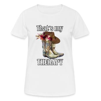 Westernreiten Westernreiterin Pferd Cowgirls Retro - Frauen T-Shirt atmungsaktiv - Weiß - Vorne - AI Model Female 172 dark (172cm)