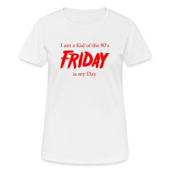 Friday Shirt - Frauen T-Shirt atmungsaktiv - Weiß - Vorne - AI Model Female 172 dark (172cm)