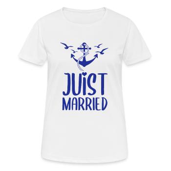 Juist Married Nordsee Ostfriesland - Frauen T-Shirt atmungsaktiv - Weiß - Vorne - AI Model Female 172 dark (172cm)