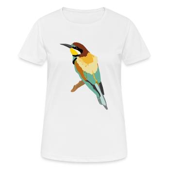 Bee-eater illustration - Women's Breathable T-Shirt - white - Front - AI Model Female 172 dark (172cm)