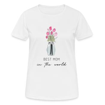 Beste Mama der Welt - Frauen T-Shirt atmungsaktiv - Weiß - Vorne - AI Model Female 172 dark (172cm)